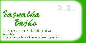 hajnalka bajko business card